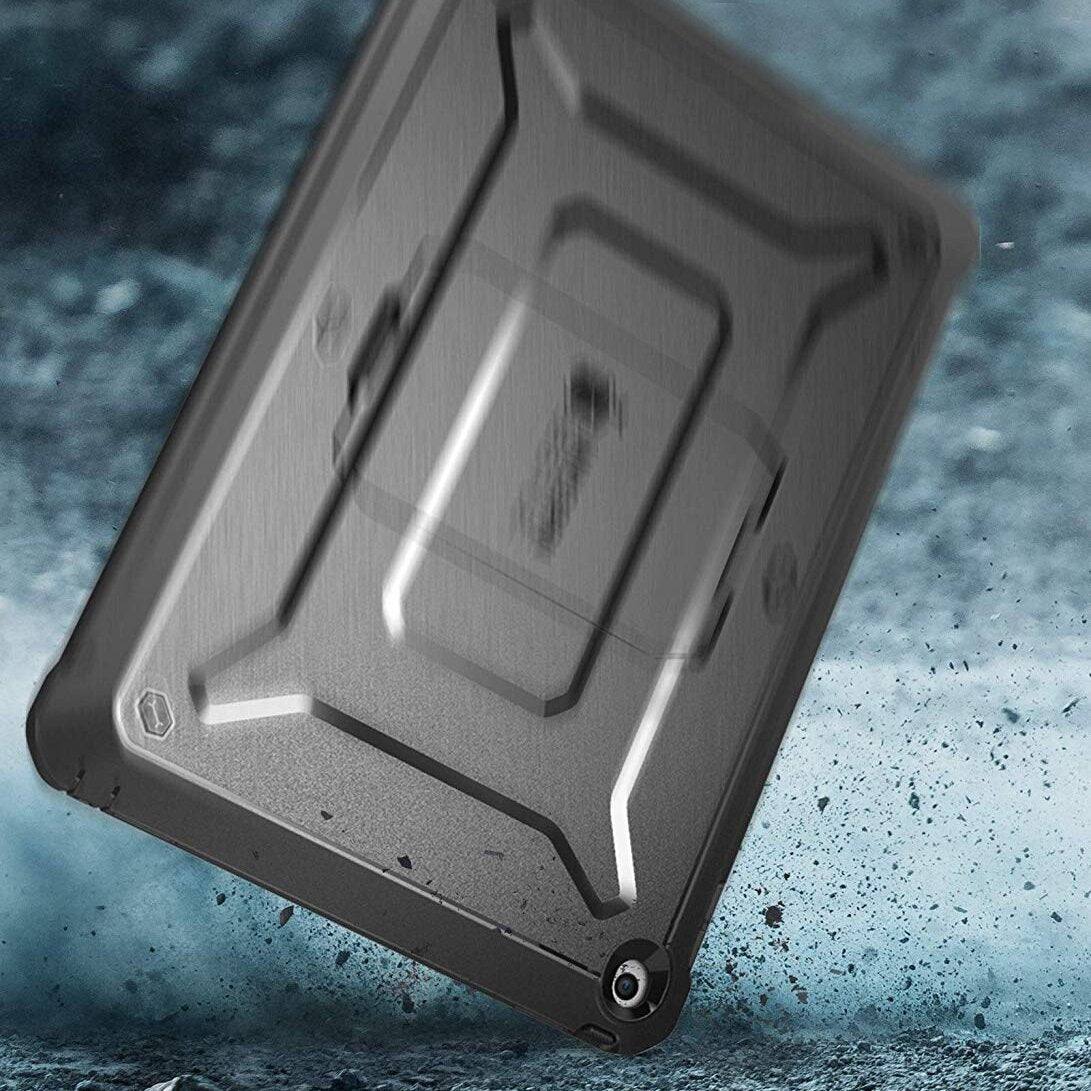 Alt View 2. SUPCASE - UB PRO Rugged Case with Kickstand and Screen Protector for iPad 10.2-Inch - Black.