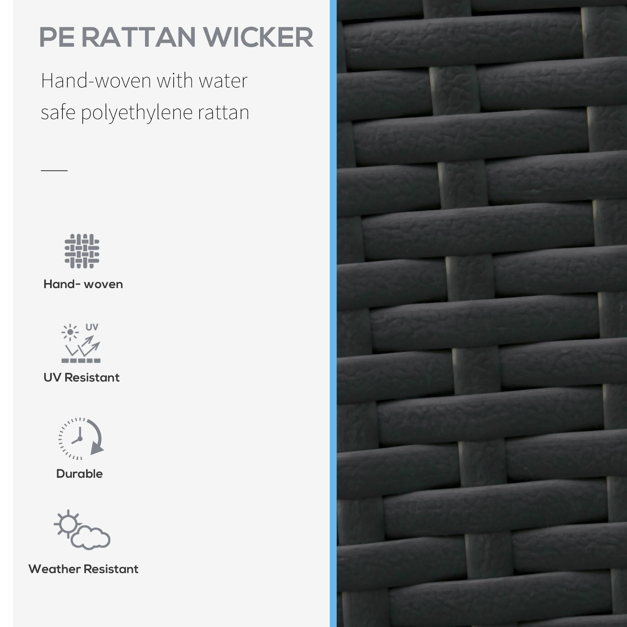 PE RATTAN WICKER

Hand-woven with water safe polyethylene rattan

---

- Hand-woven
- UV Resistant
- Durable
- Weather Resistant