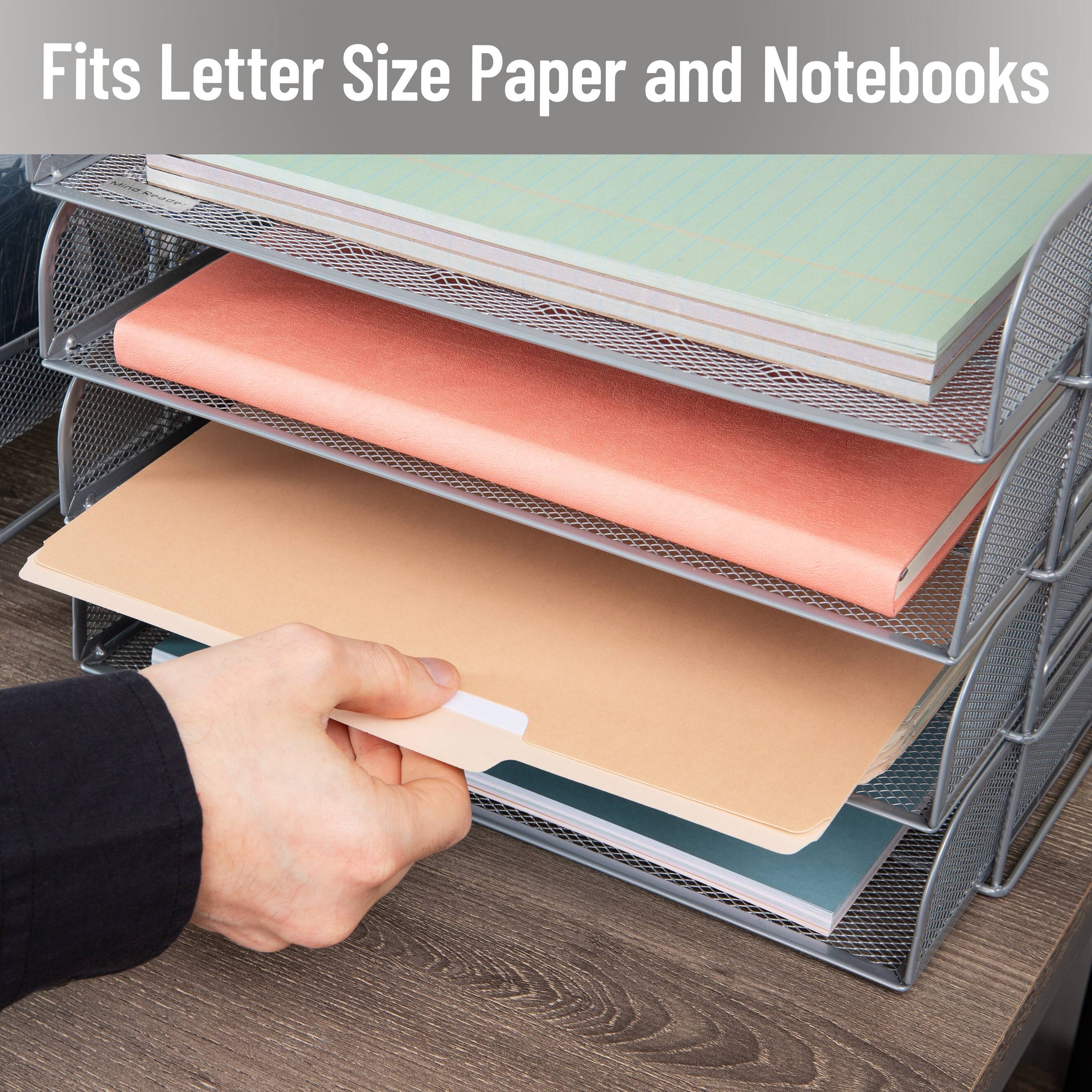Fits Letter Size Paper and Notebooks
