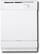 Front Standard. GE - 24" Built-In Dishwasher - White-on-White.