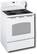 Front Standard. GE - 30" Steam-Cleaning Freestanding Electric Range - White-on-White.
