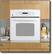 Front Standard. GE - 27" Built-In Single Electric Convection Wall Oven - White-on-White.