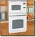 Angle Standard. GE - 27" Single Electric Wall Oven with Built-In Microwave - White-on-White.