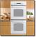 Front Standard. GE - 27" Built-In Double Electric Convection Wall Oven - White-on-White.