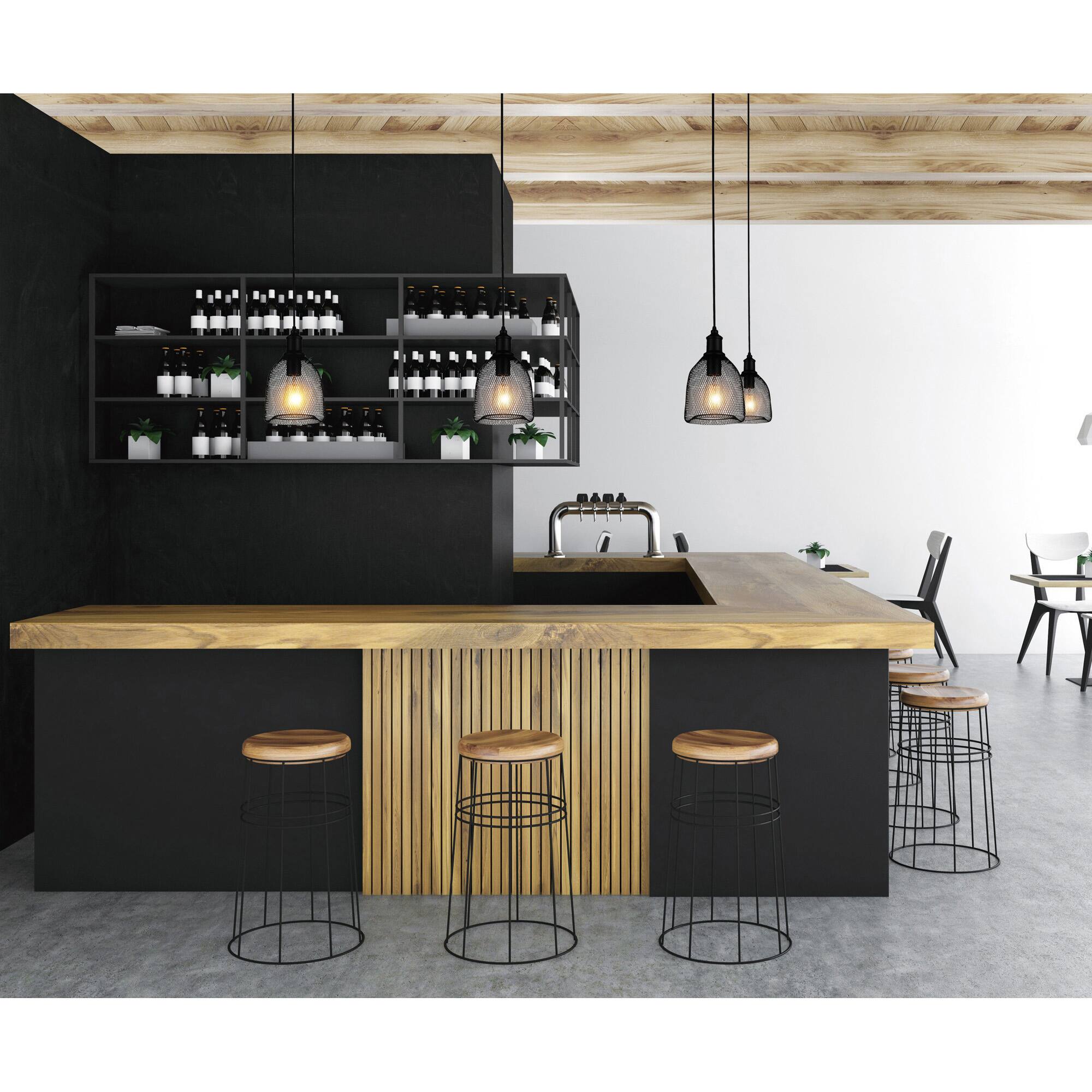 Alt View 4. CWI Lighting - Drea 1 Light Down Mini Pendant With Black Finish - Black.