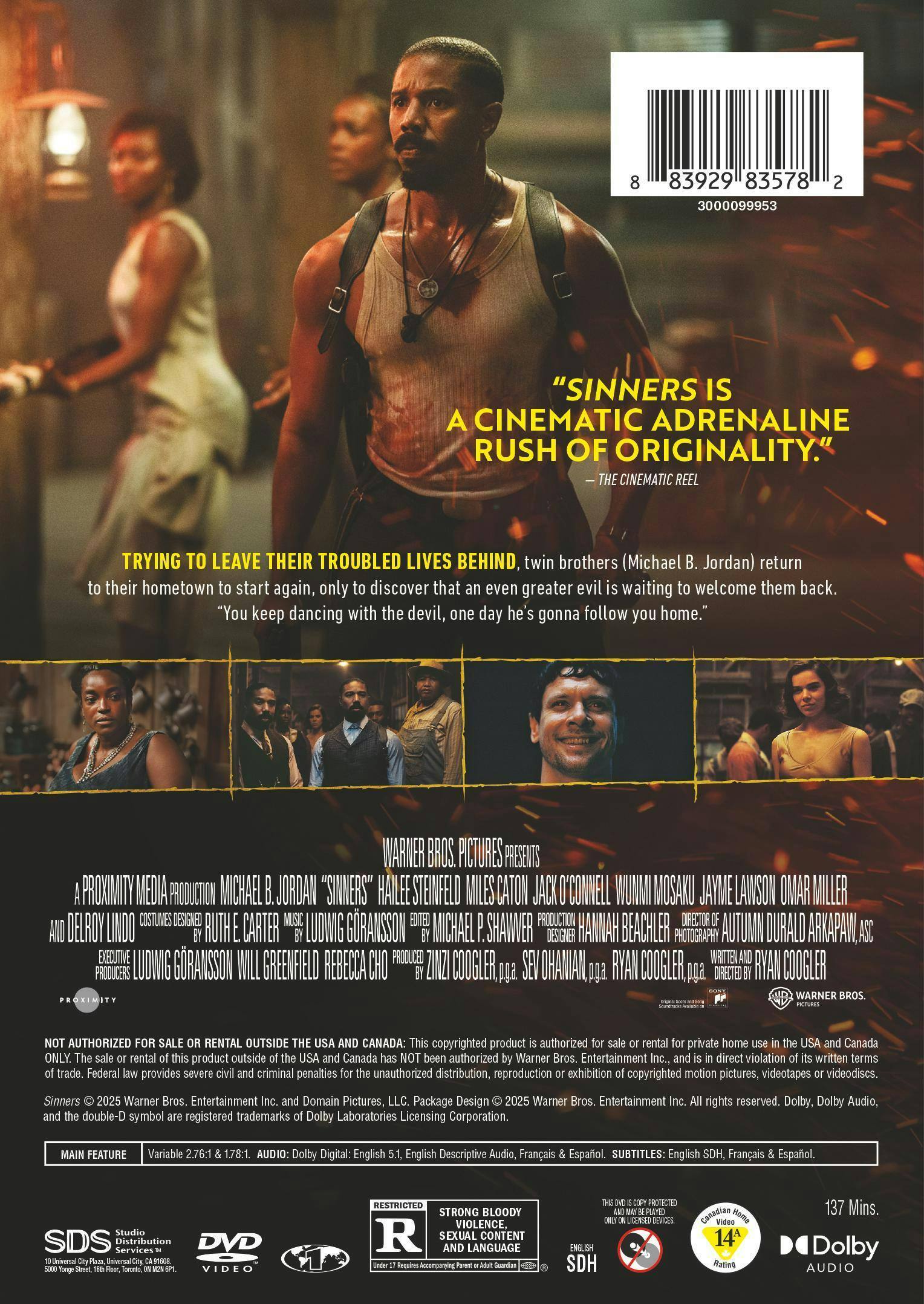 Back. Sinners   - DVD.