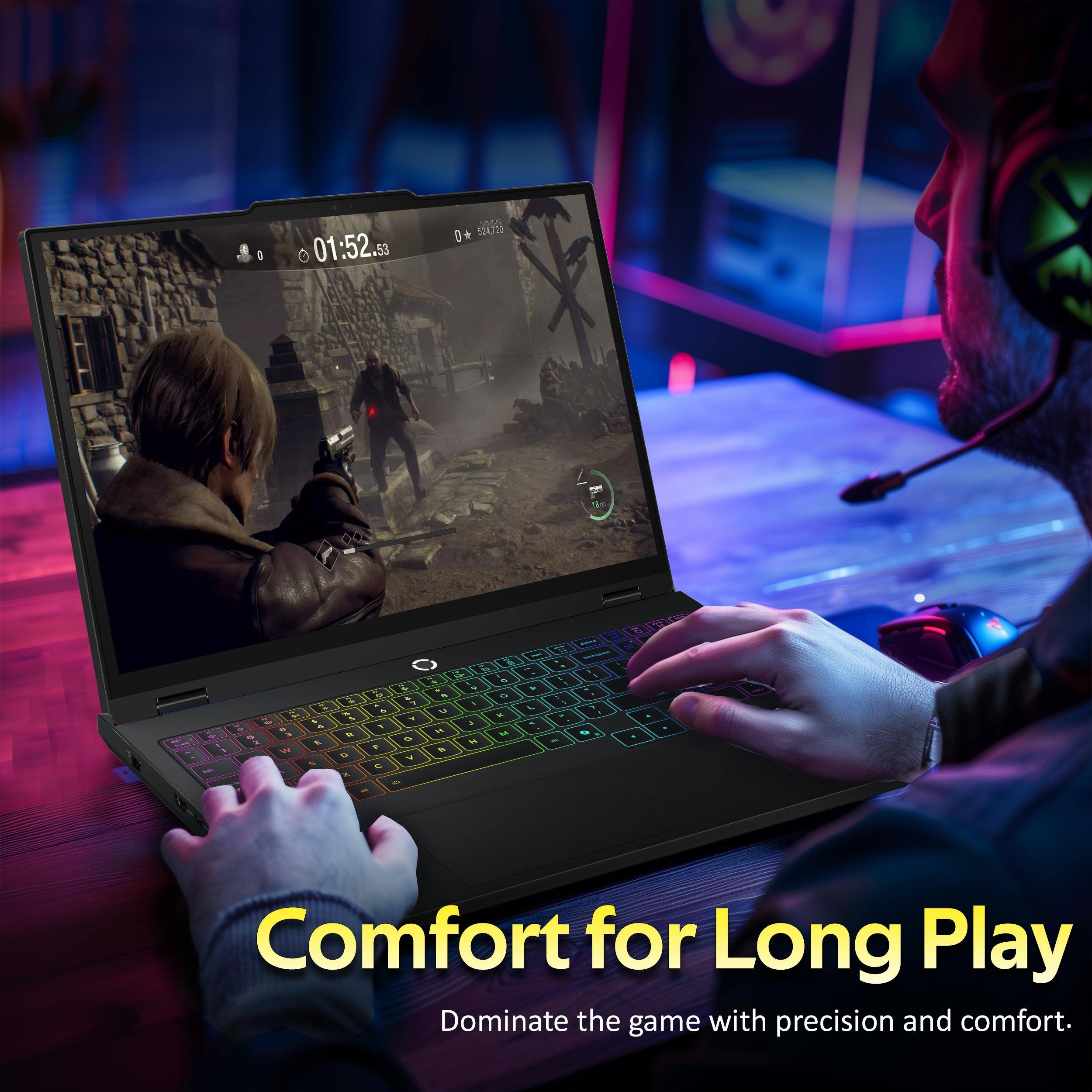 Comfort for Long Play  
Dominate the game with precision and comfort.