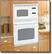 Angle Standard. GE - 30" Single Electric Wall Oven with Built-In Microwave - White-on-White.