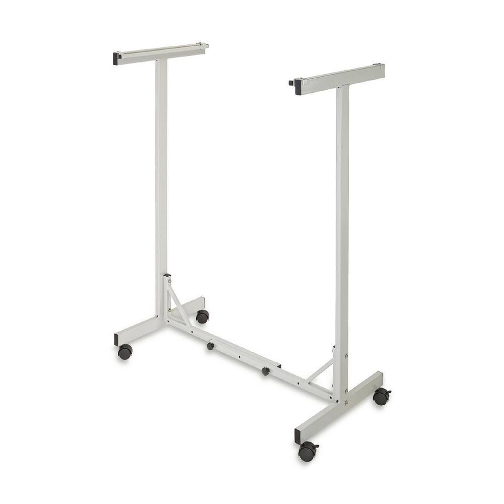 Back. AdirOffice - Steel Blueprint Storage Stand Adjustable Mobile Plan Center File Cart - White.