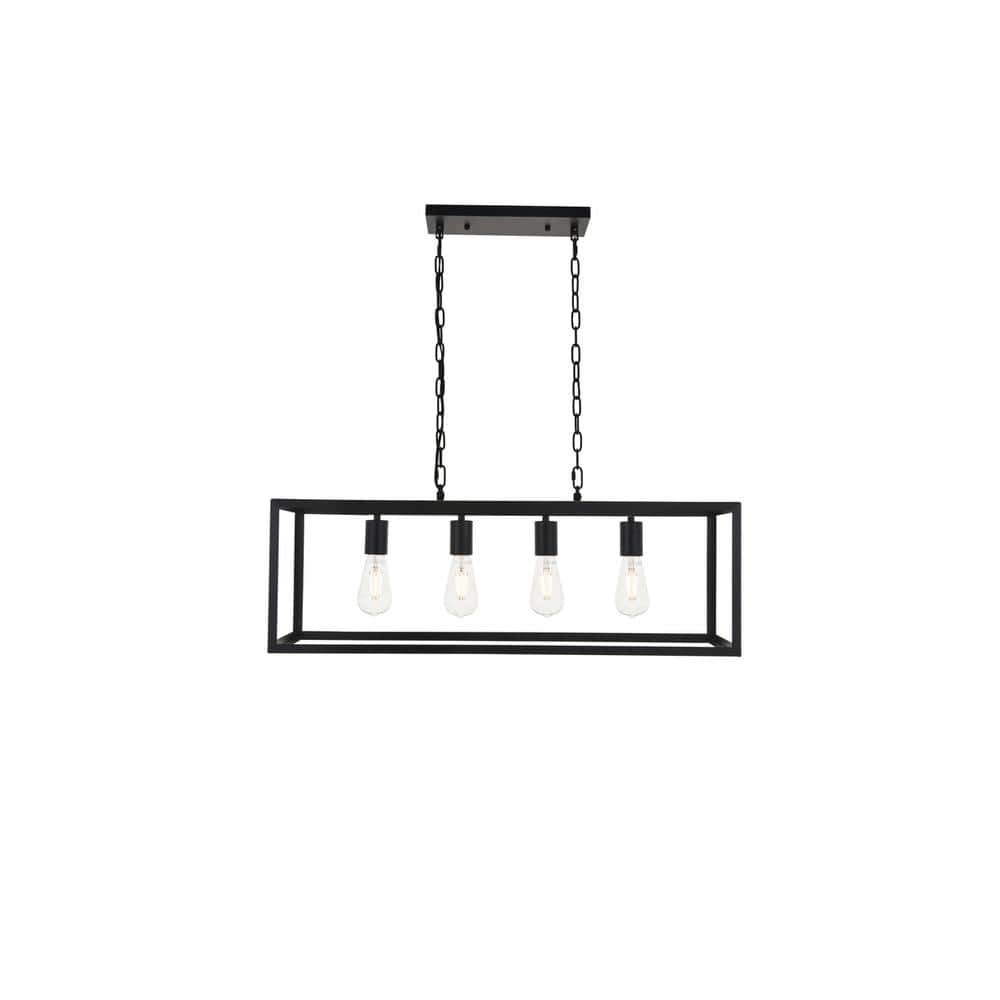 Living District - Resolute 4 light Pendant - Black price history on PriceWatchPro