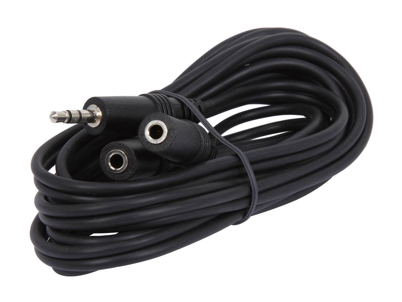 Alt View 1. Cables to Go - C2G 40427 One 3.5mm Stereo Male to Two 3.5mm Stereo Female Y-Cable (6 Feet, 1.82 Meters).