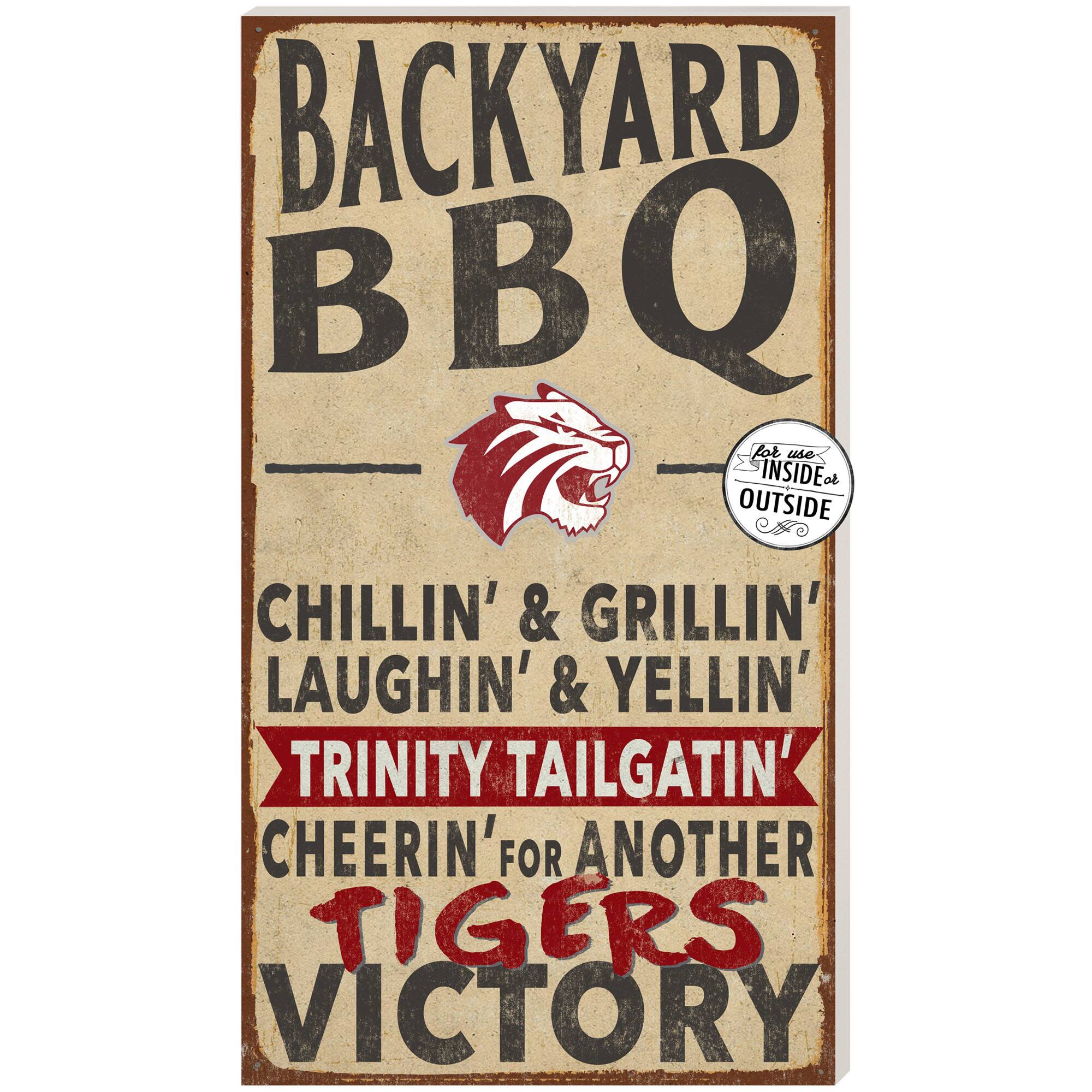 Brown Trinity Tigers 11'' x 20'' Indoor/Outdoor BBQ Sign