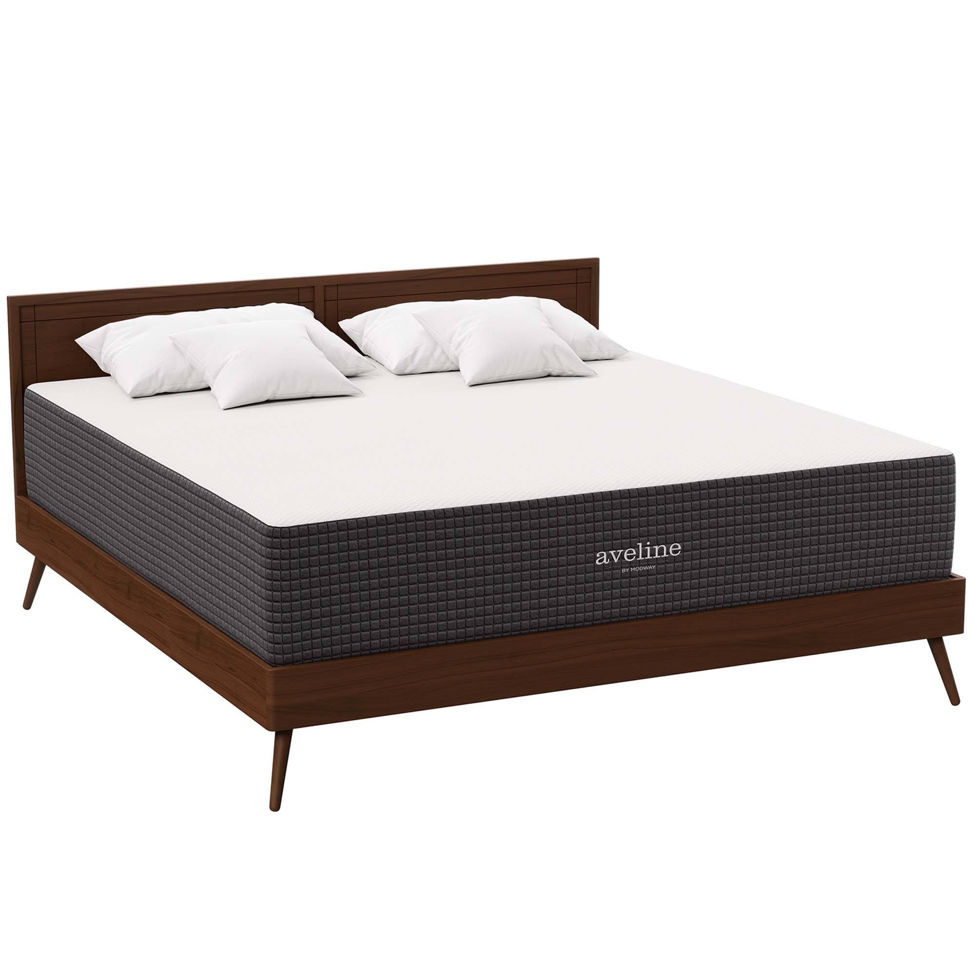Alt View 7. Modway - Aveline 14" Memory Foam King Mattress by Modway - White.
