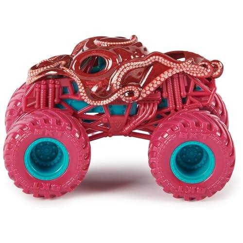 Alt View 1. Monster Jam - Monster Jam Series 35 Octon8er 1:64 Scale Die-Cast Monster Truck with BKT Tires - Red.