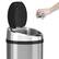 Left. iTouchless - NX 8-Gal. Touchless Round Trash Can - Stainless Steel.