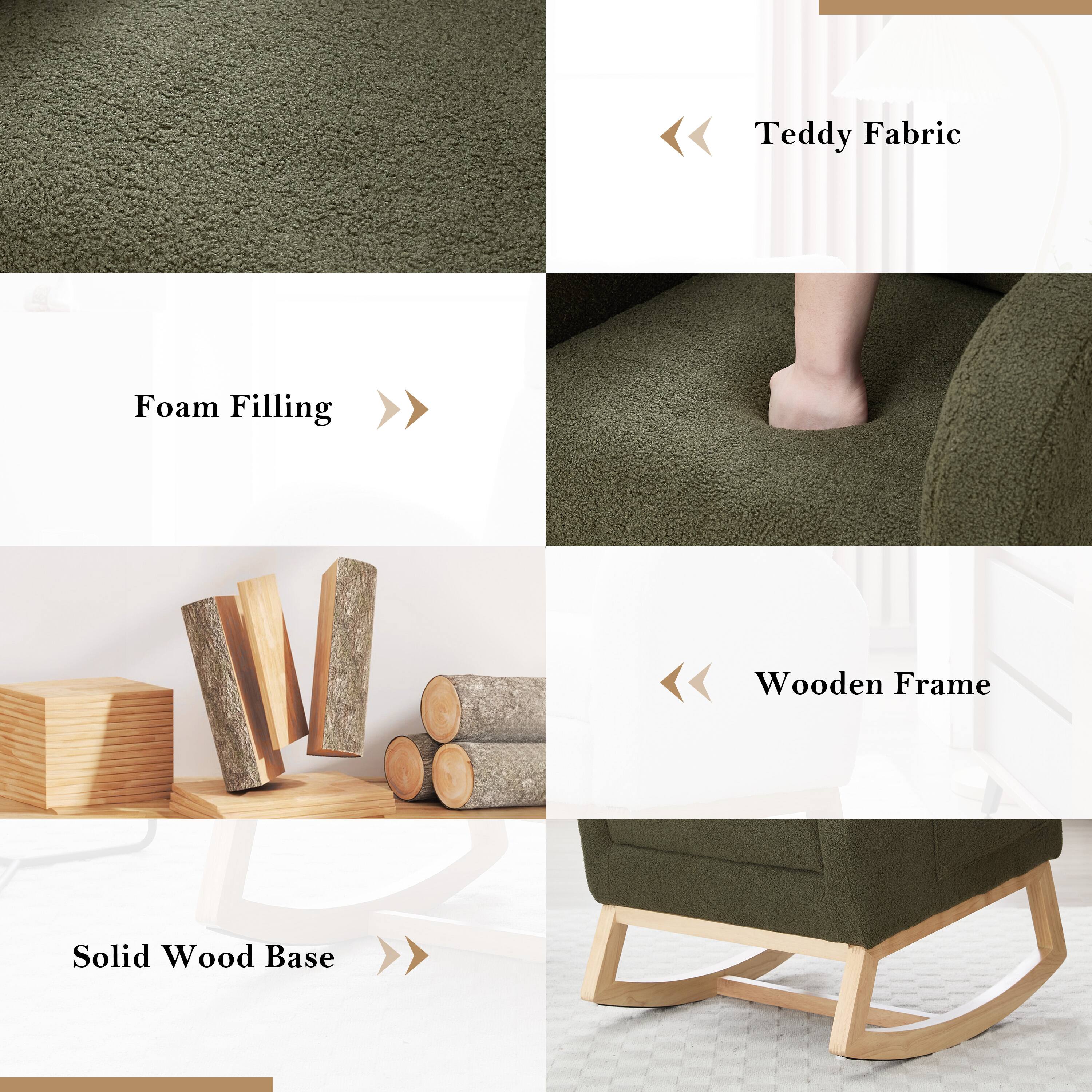 - Teddy Fabric
- Foam Filling
- Wooden Frame
- Solid Wood Base