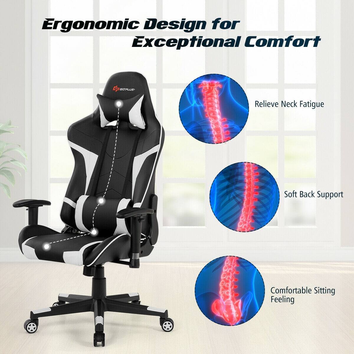Ergonomic Design for Exceptional Comfort

- Relieve Neck Fatigue
- Soft Back Support
- Comfortable Sitting Feeling