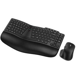 TECH SAFARI - Wireless Mouse Wave Key Bluetooth Split Design Ergo Combo With Cushioned Palm Rest Multi-device Rechargeabl - Default