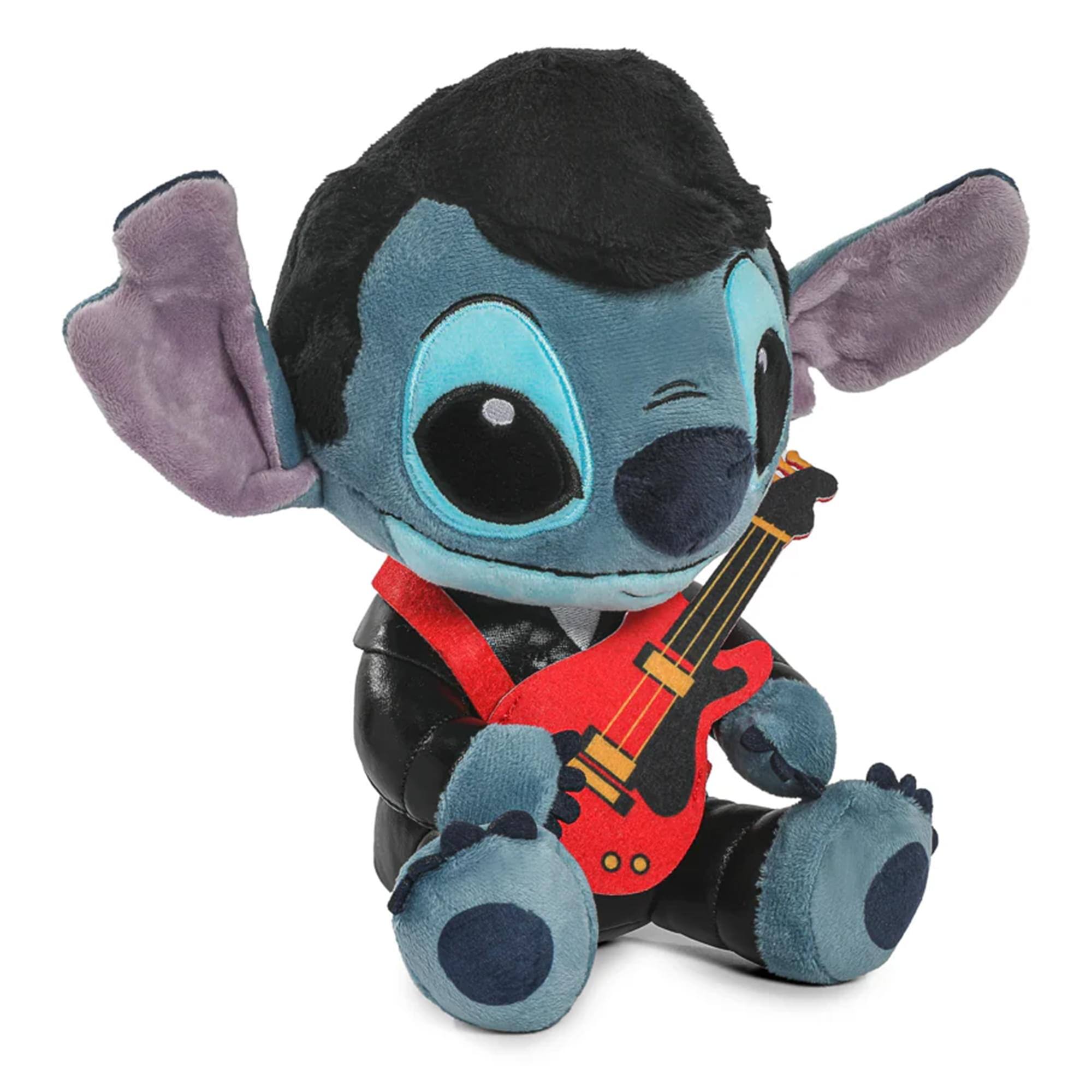 Alt View 1. Kidrobot - Disney Lilo & Stitch 9 Inch Elvis Stitch Plush | Black Leather - Blue.