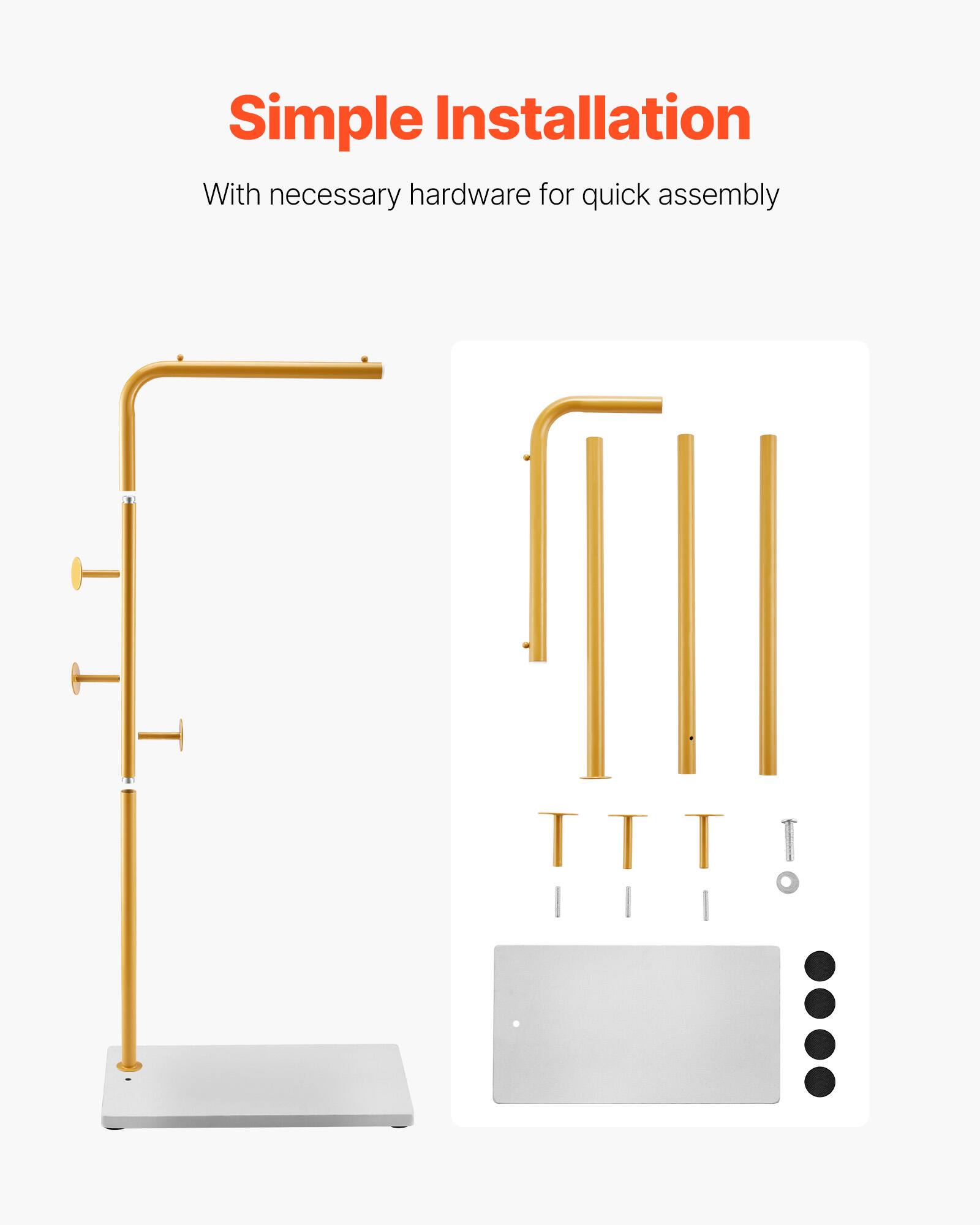 Simple Installation  
With necessary hardware for quick assembly