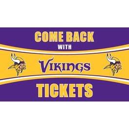 Evergreen Enterprises - Minnesota Vikings 28" x 16" Come Back With Tickets Door Mat - Multicolor