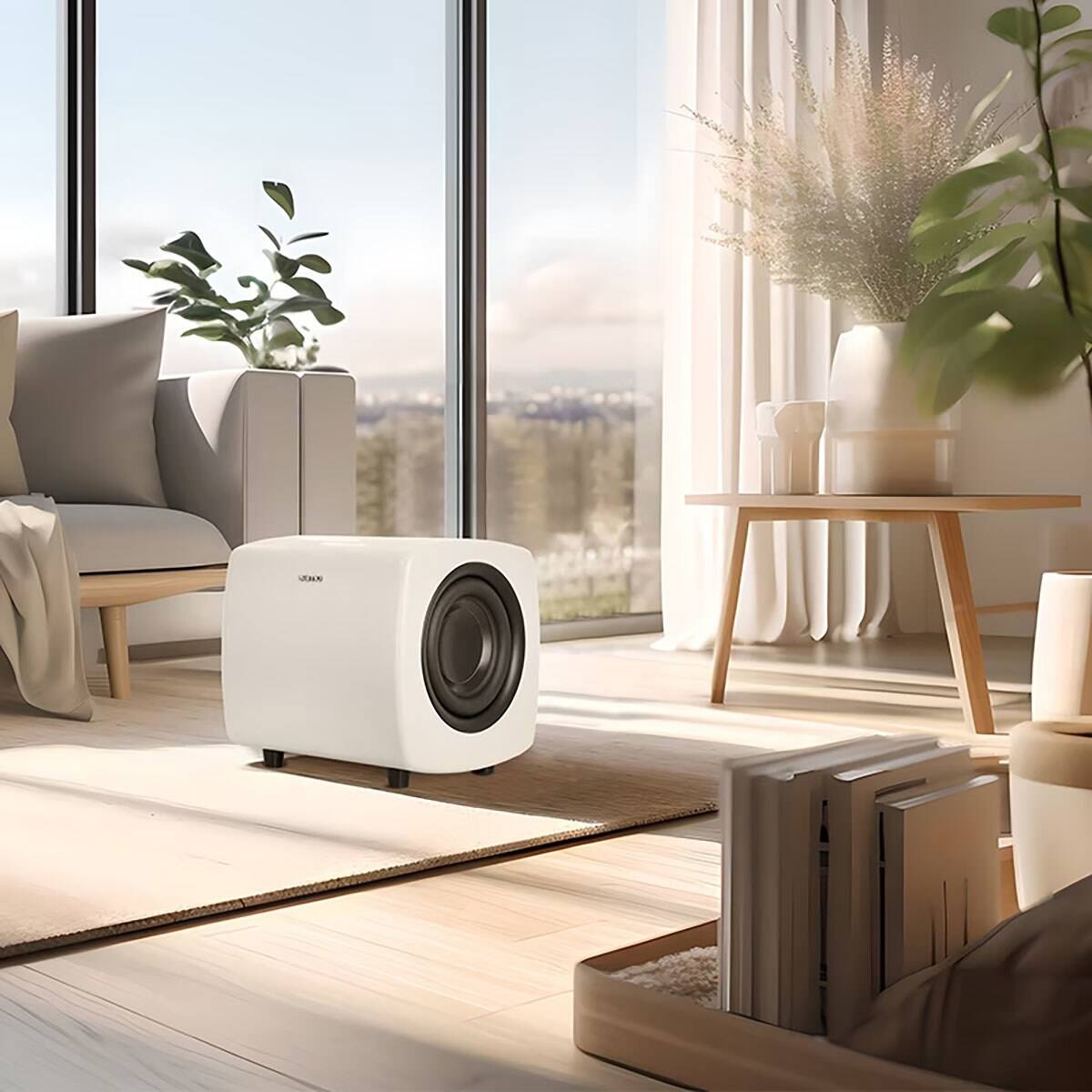 Alt View 7. Jamo - Jamo Active Subwoofer Matte White - Black, Gray, Khaki Green, White.