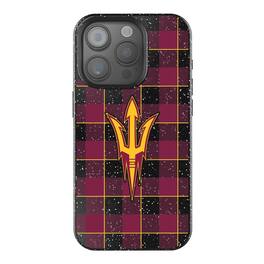 Keyscaper - NCAA - Arizona State Sun Devils Plaid Bling iPhone Case - 14 - Black