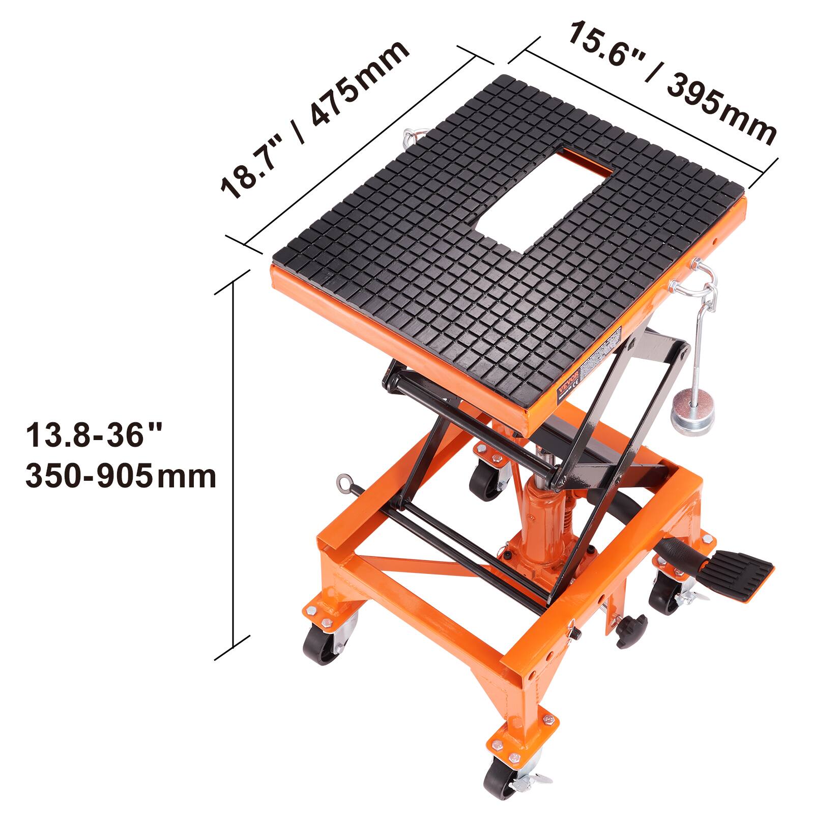 475mm | 18.7" | 15.6" | 395mm | 395 | 13.8-36" | 350-905mm