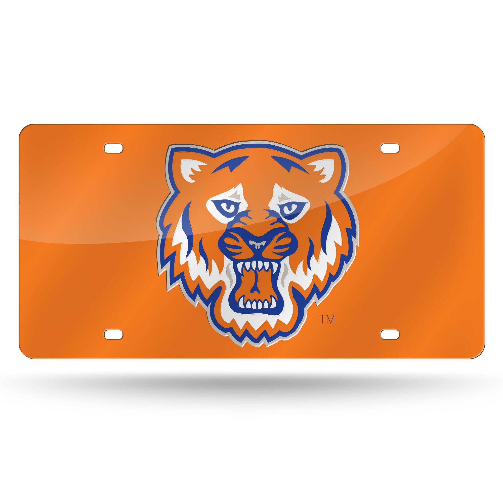 Sam Houston Bearkats Orange Mirrored Laser Cut License Plate Laser Tag