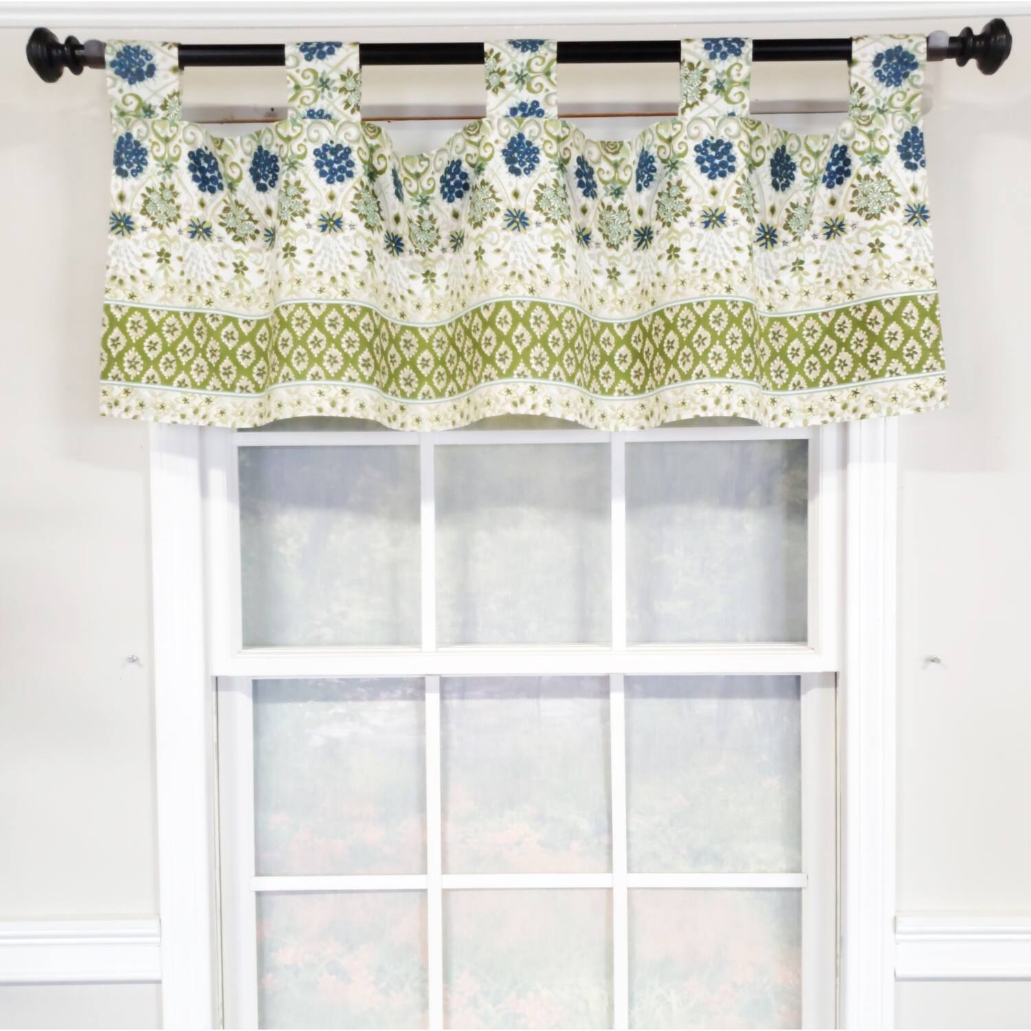 Angle. RLF Home - RLF Home 4" Top Tab High Quality Fabric Viviana Tab Valance for Windows 50" x 16" Natural - Natural.
