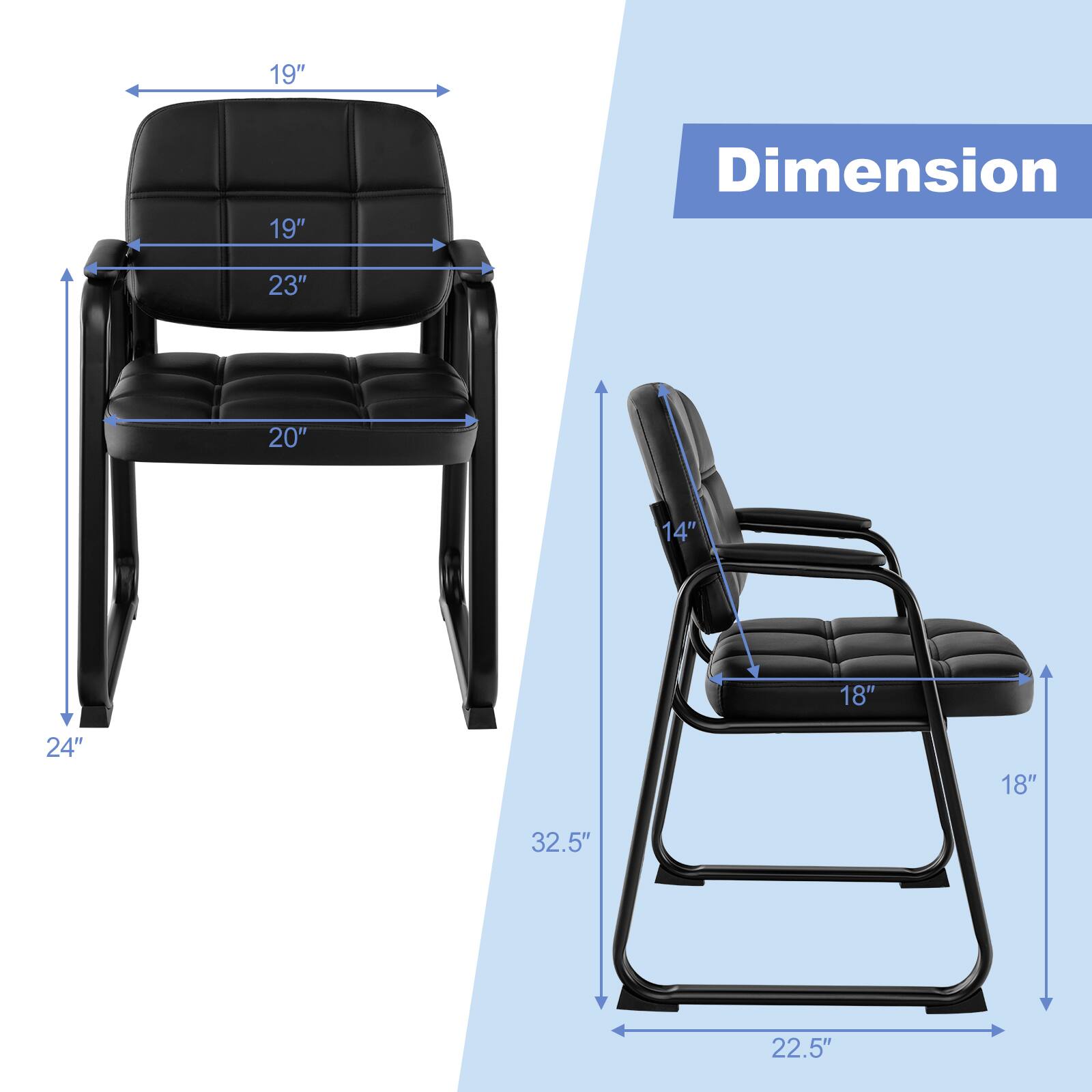 Dimension: 23" 20" 14" 18" 24" 18" 32.5" 22.5"