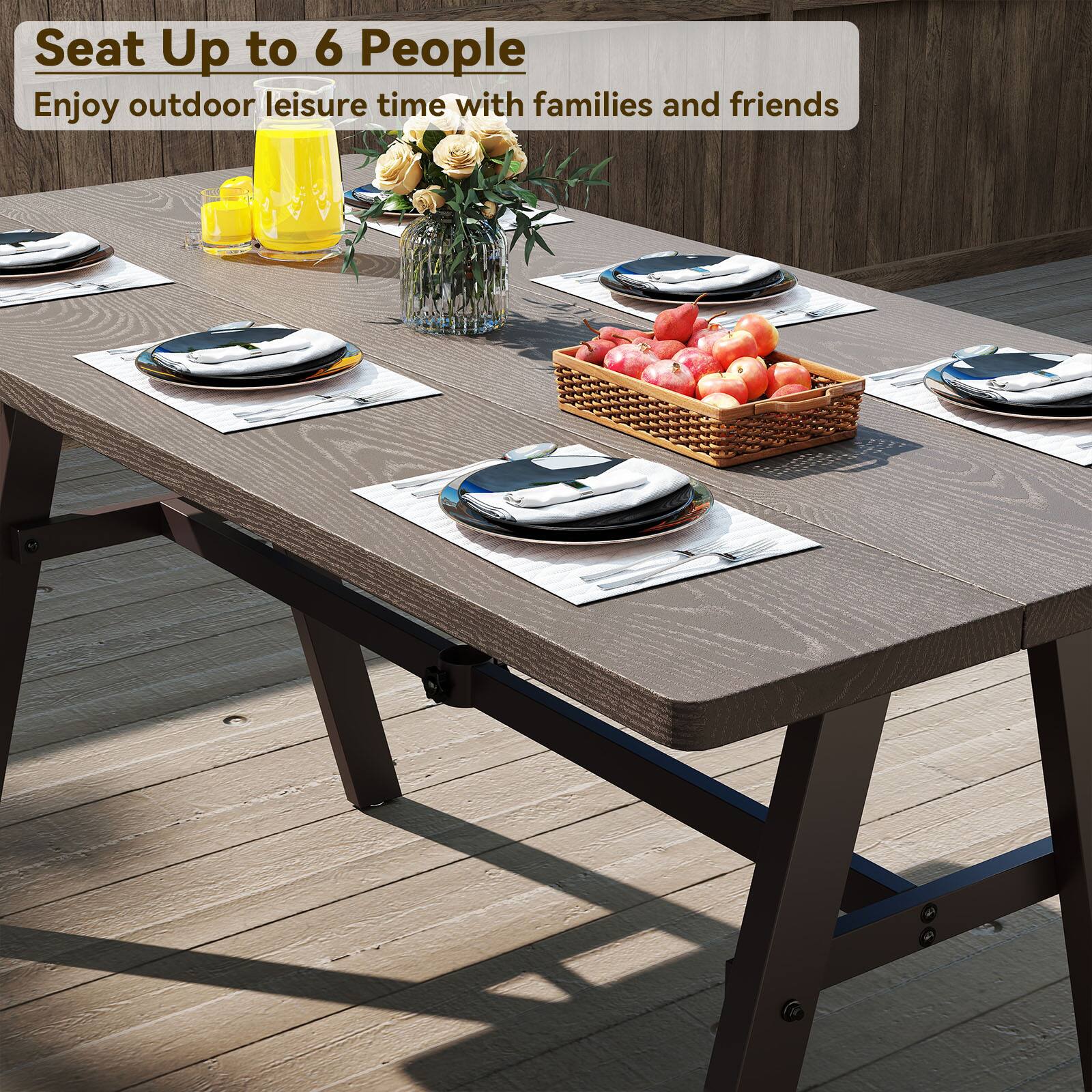 Seat Up to 6 People: Enjoy outdoor leisure time with families and friends.