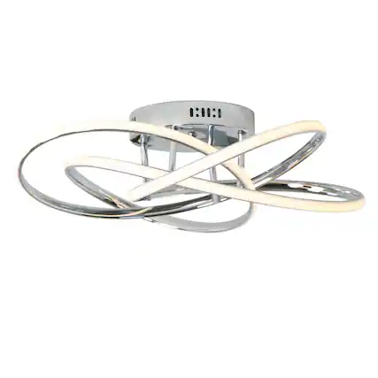 Front. Umeiluce - Modern Flush Mount Ceiling LED Switch Dimmable Flower Shape - Chrome.