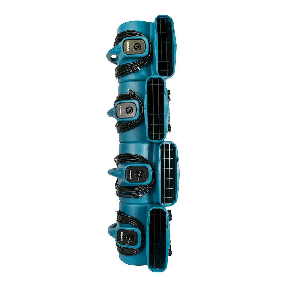 Left. XPOWER - 1/4 HP 1600 CFM 3 Speed Air Mover, Carpet Dryer, Floor Fan, Blower - Blue.