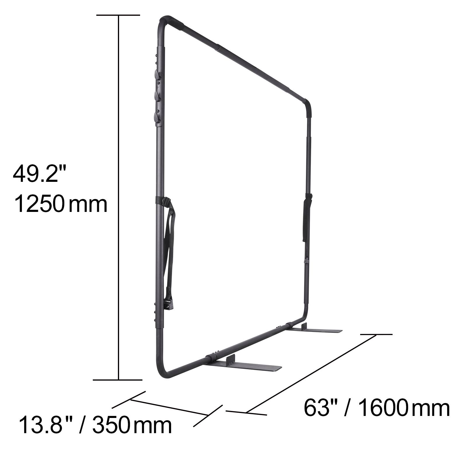 49.2" / 1250 mm  
13.8" / 350 mm  
63" / 1600 mm