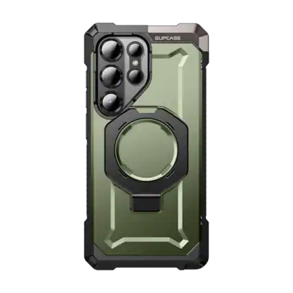 Front. SUPCASE - Galaxy S25 Ultra UB Grip MagSafe Phone Case - Green.