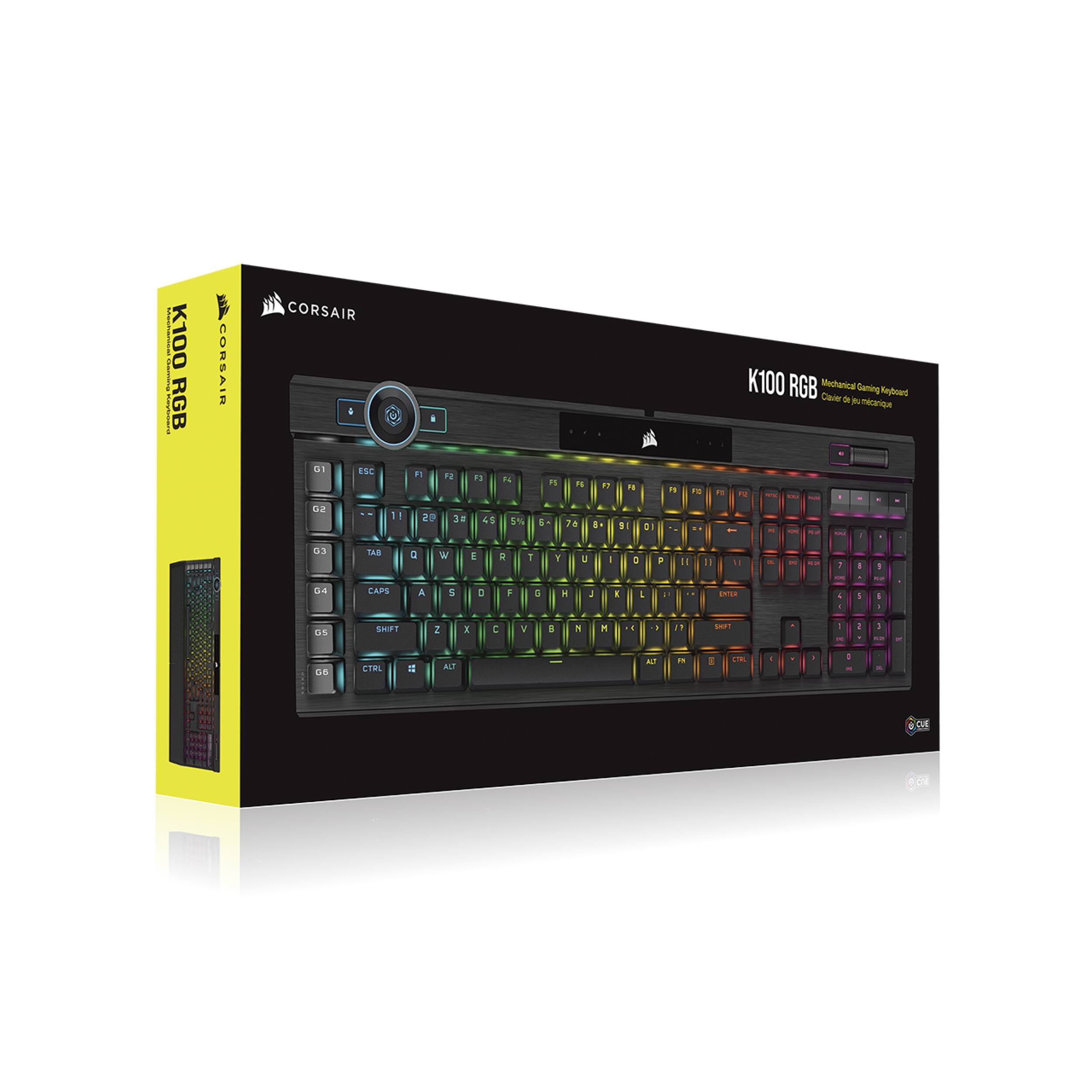 Alt View 33. CORSAIR - K100 RGB Full-size Wired Mechanical Cherry MX SPEED Switch Gaming Keyboard with Elgato Stream Deck Software Integration - Black.