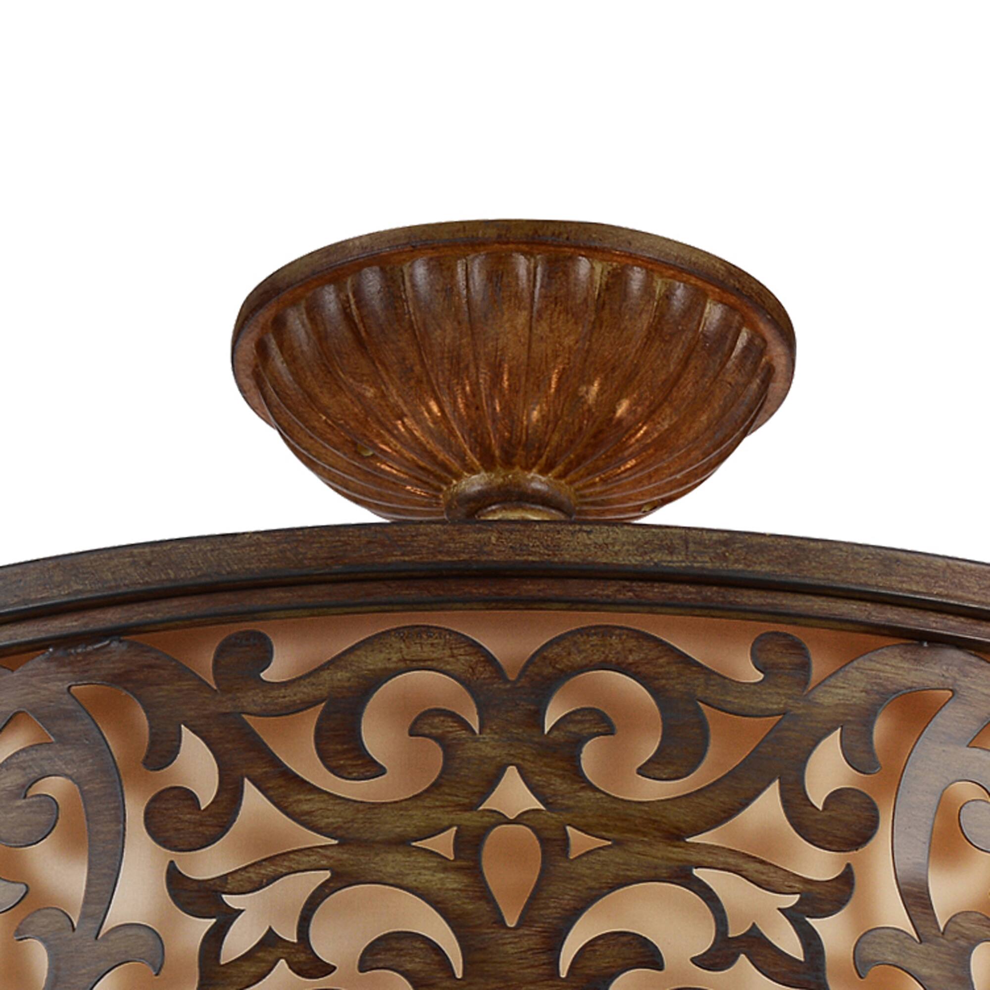 Alt View 1. CWI Lighting - Nicole 5 Light Drum Shade Flush Mount With Brushed Chocolate Finish - Brushed Chocolate.