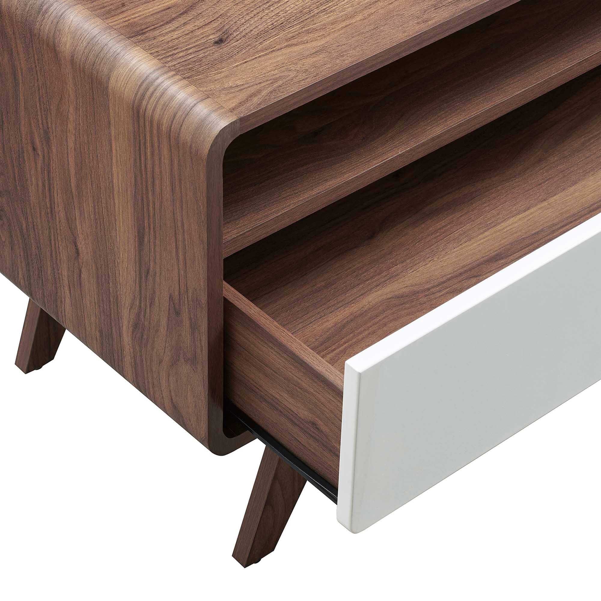 Alt View 5. Modway - Transmit 60" TV Stand by Modway - Walnut White.