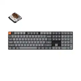 Keychron - K5 Max Full-Size Ultra-Slim 2.4GHz Wireless Keyboard with RGB and Brown Switch - Black