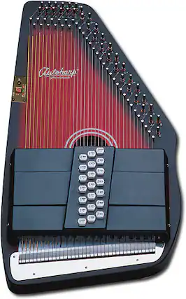Front. Oscar Schmidt - Autoharp - Red/Black.