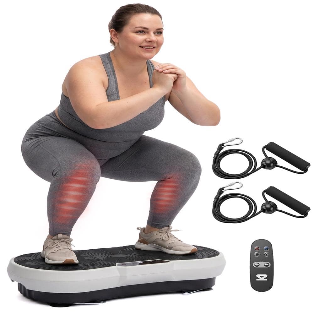 Hurtle - Vibration Plate Exercise Machine, 99 Speeds, 9 Programs, Resistance Bands & Remote for Home Fitness - Gray price history on PriceWatchPro