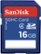 Front. SanDisk - 16GB SDHC UHS-I Memory Card - Blue.