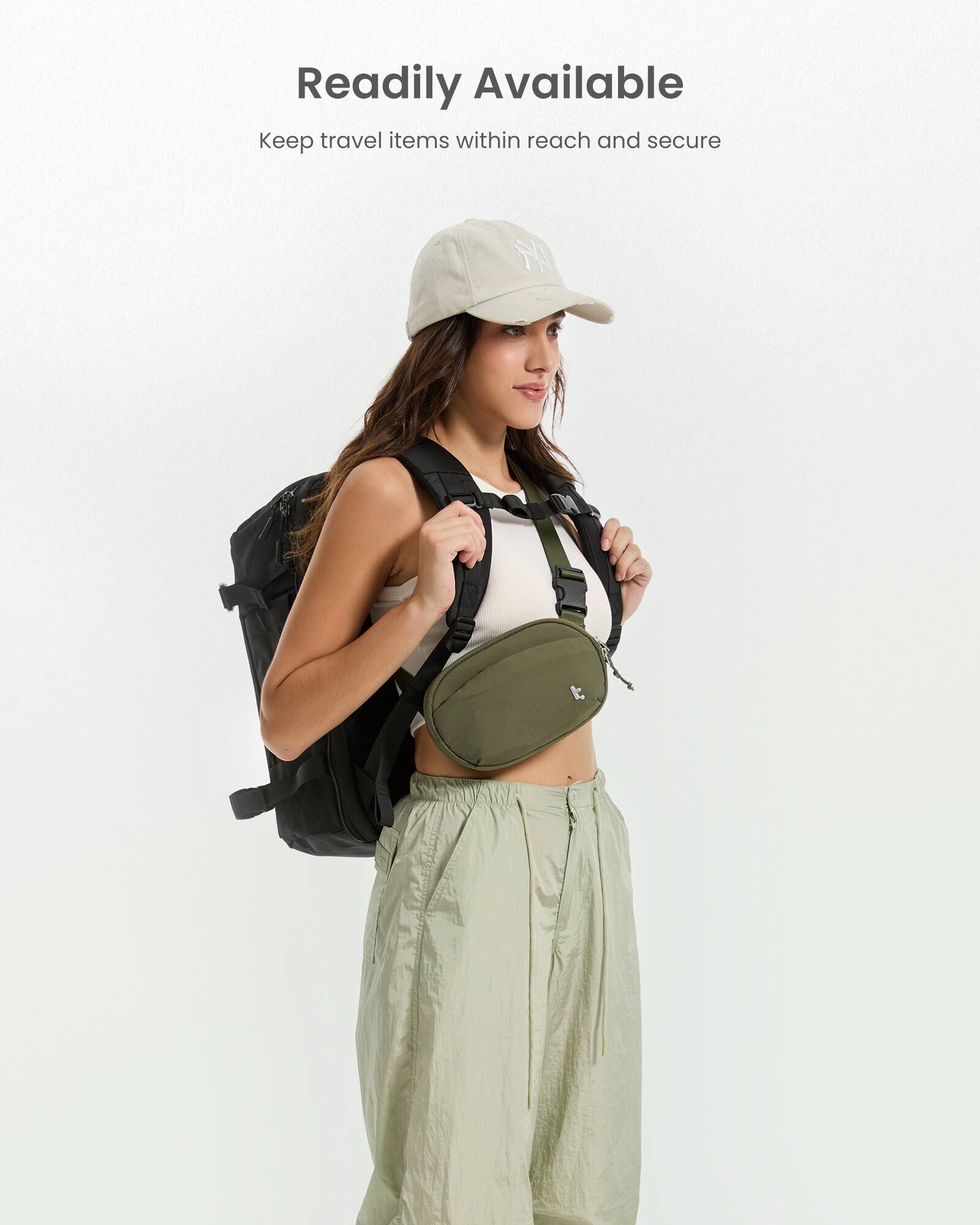 Readily Available Keep travel items within reach and secure.