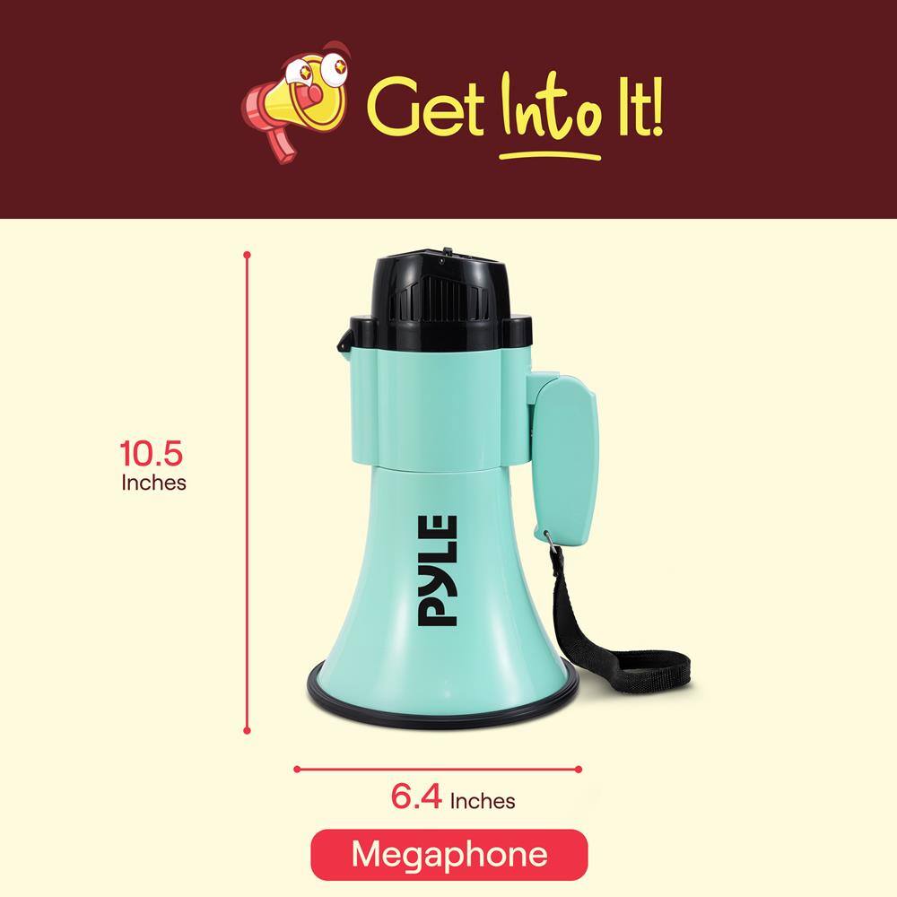 Get Into It! 10.5 Inches PYLE 6.4 Inches Megaphone
