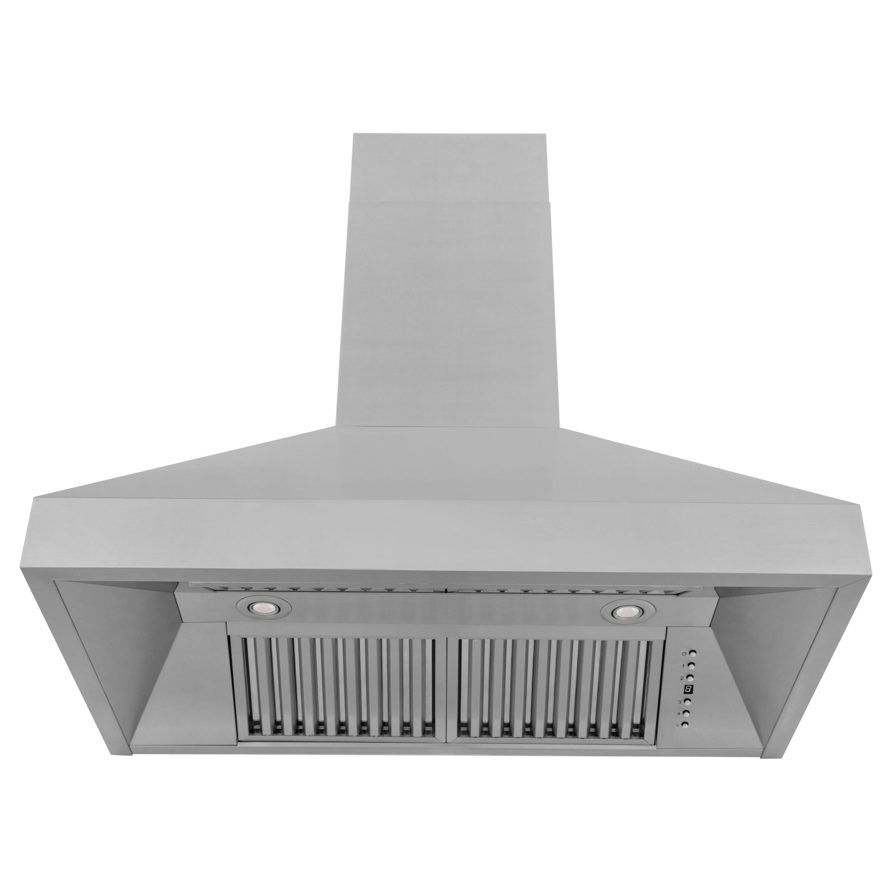 Back. ZLINE - ZLINE 30 in. Ducted Wall Mount Range Hood with Dual Remote Blower in Stainless Steel (597-RD-30) - Stainless Steel.