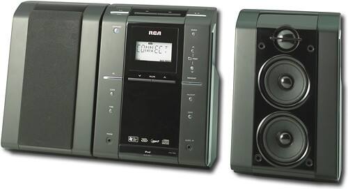 Angle Standard. RCA - Refurbished 20W CD Compact Shelf System with Apple® iPod® Dock.