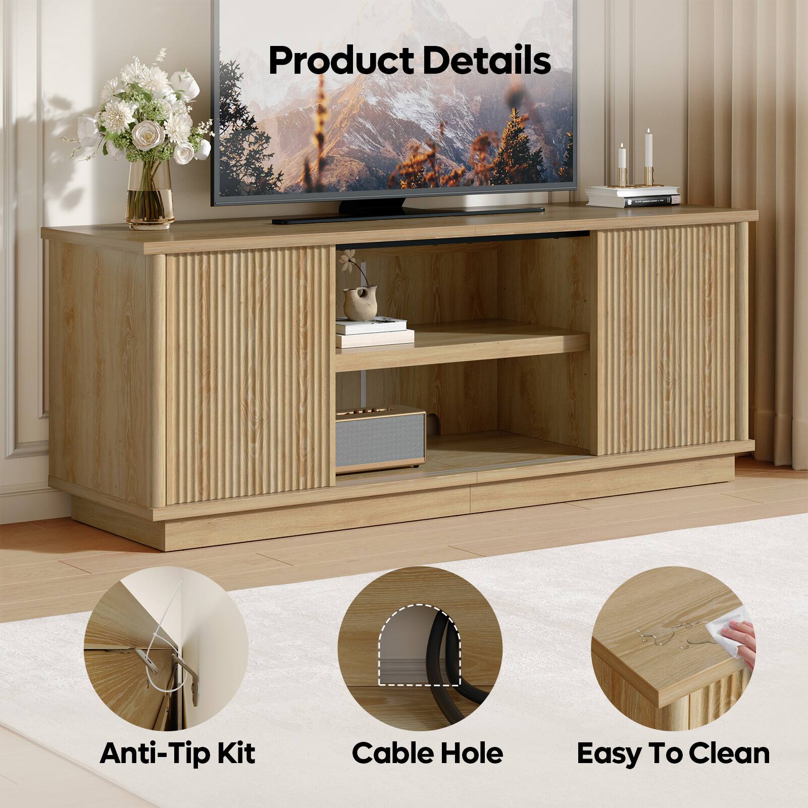 Product Details

- Anti-Tip Kit
- Cable Hole
- Easy To Clean