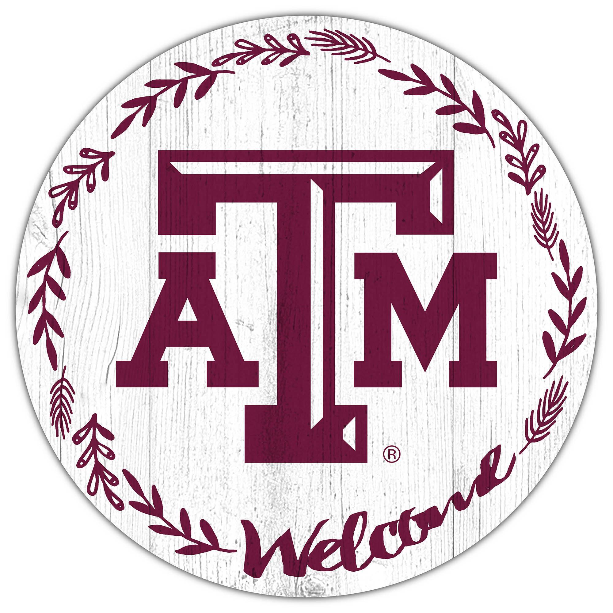 Texas A&M Aggies 12" Welcome Circle Sign