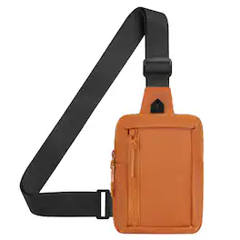Unique Bargains - Mini Sling Bag 7.5 Inch Small Anti Theft Crossbody Sling Backpack Nylon Chest Bag Fanny Pack for Travel Running - Orange